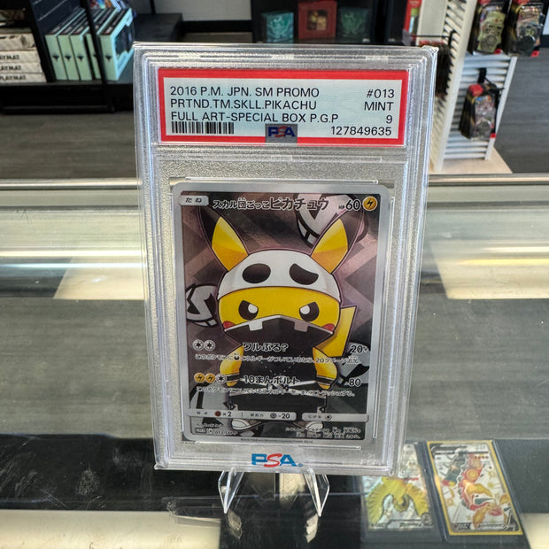 Pretend Team Skull Pikachu #13/SM-P PSA 9