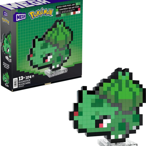 MEGA BLOKS Pokemon Bulbasaur Pixel Art, 374 Piece Building Toy Set