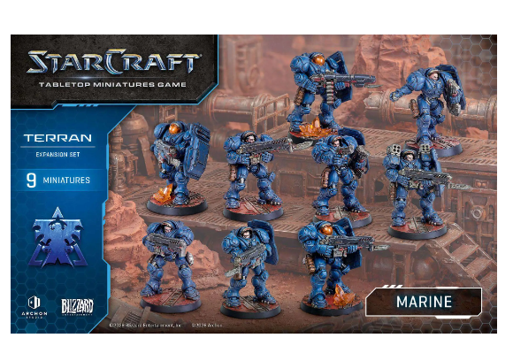 StarCraft Tabletop Miniatures Game Terran - Marine Miniature Set