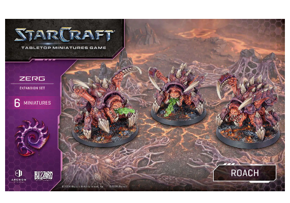 StarCraft Tabletop Miniatures Game Zerg - Roach Miniature Set