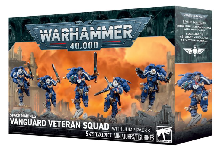 Warhammer 40k: Space Marines Vanguard Veteran Squad With Jump Packs