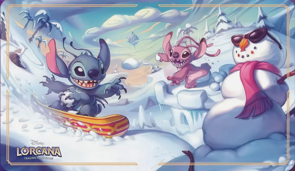 Disney Lorcana TCG Playmat Stitch Angel Winterspell 24x14 Custom