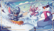 Disney Lorcana TCG Playmat Stitch Angel Winterspell 24x14 Custom