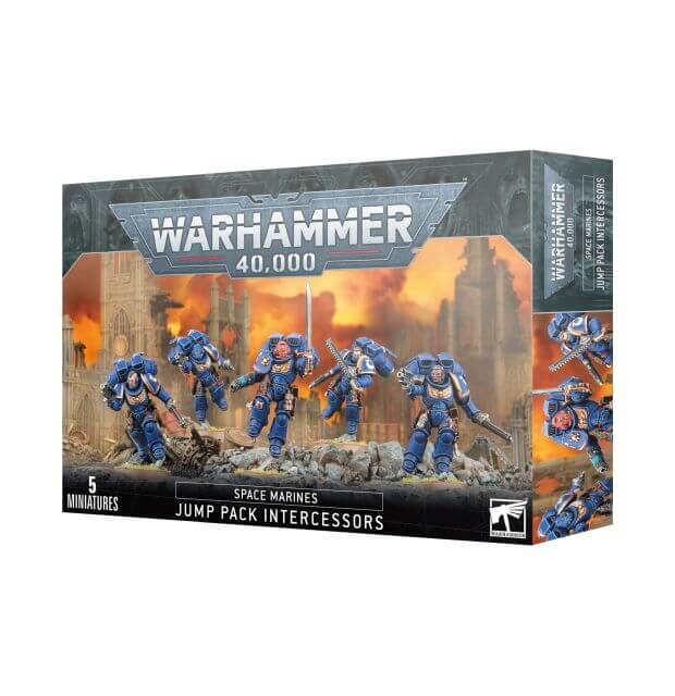 Warhammer 40k: Space Marines Assault Intercessors With Jump Packs