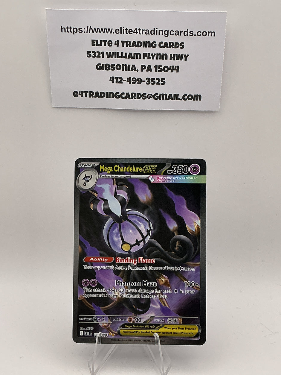 Mega Chandelure ex - 115/084 - ME05: Pitch Black (PBL)