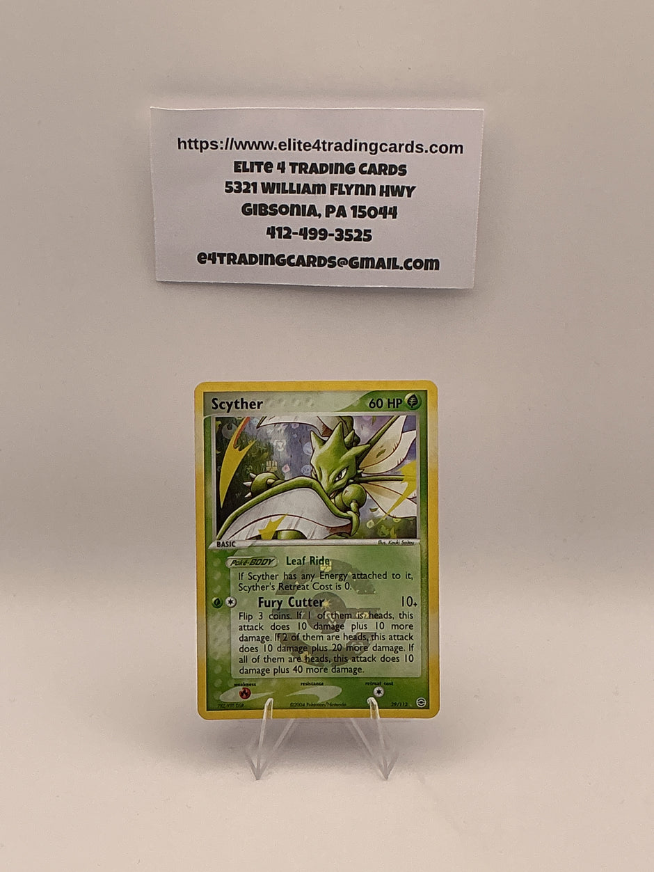 Scyther [Reverse Holo] #29 Fire Red & Leaf Green - NM/LP+