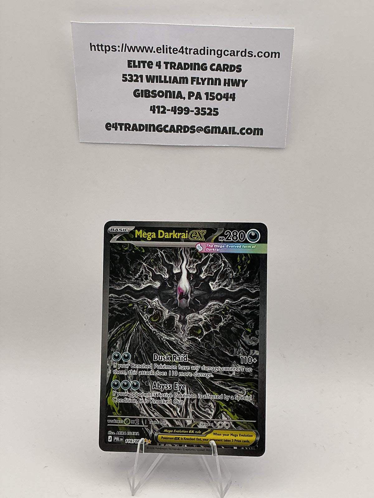 Mega Darkrai ex - 116/084 - ME05: Pitch Black (PBL)