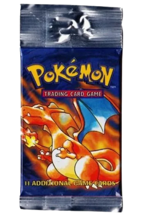 Base Set Unlimited Long Crimp Booster Pack (Charizard)