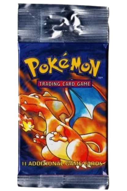 Base Set Unlimited Long Crimp Booster Pack (Charizard)