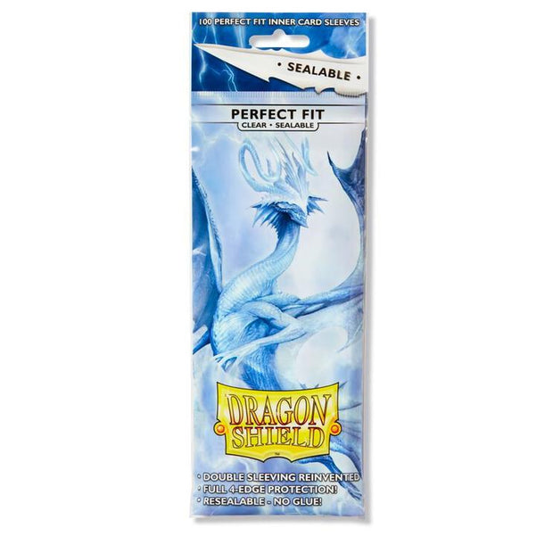 Dragon Shield Perfect Fit Standard Sealable Sleeves - Clear Thindra (100-Pack) - Dragon Shield Card Sleeves
