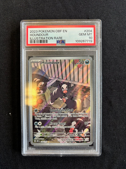 Houndour illustration rare PSA 10