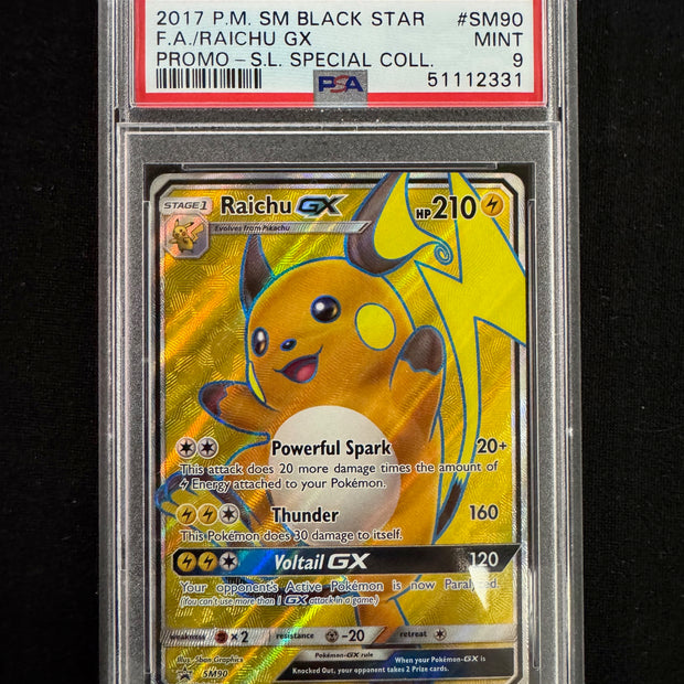 Raichu GX #SM90 Pokemon Promo PSA 9
