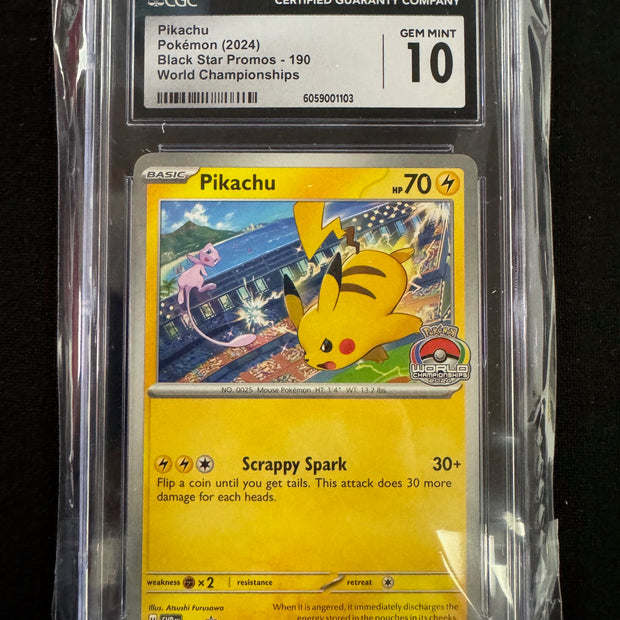 Pikachu #190 Pokemon Promo CGC 10