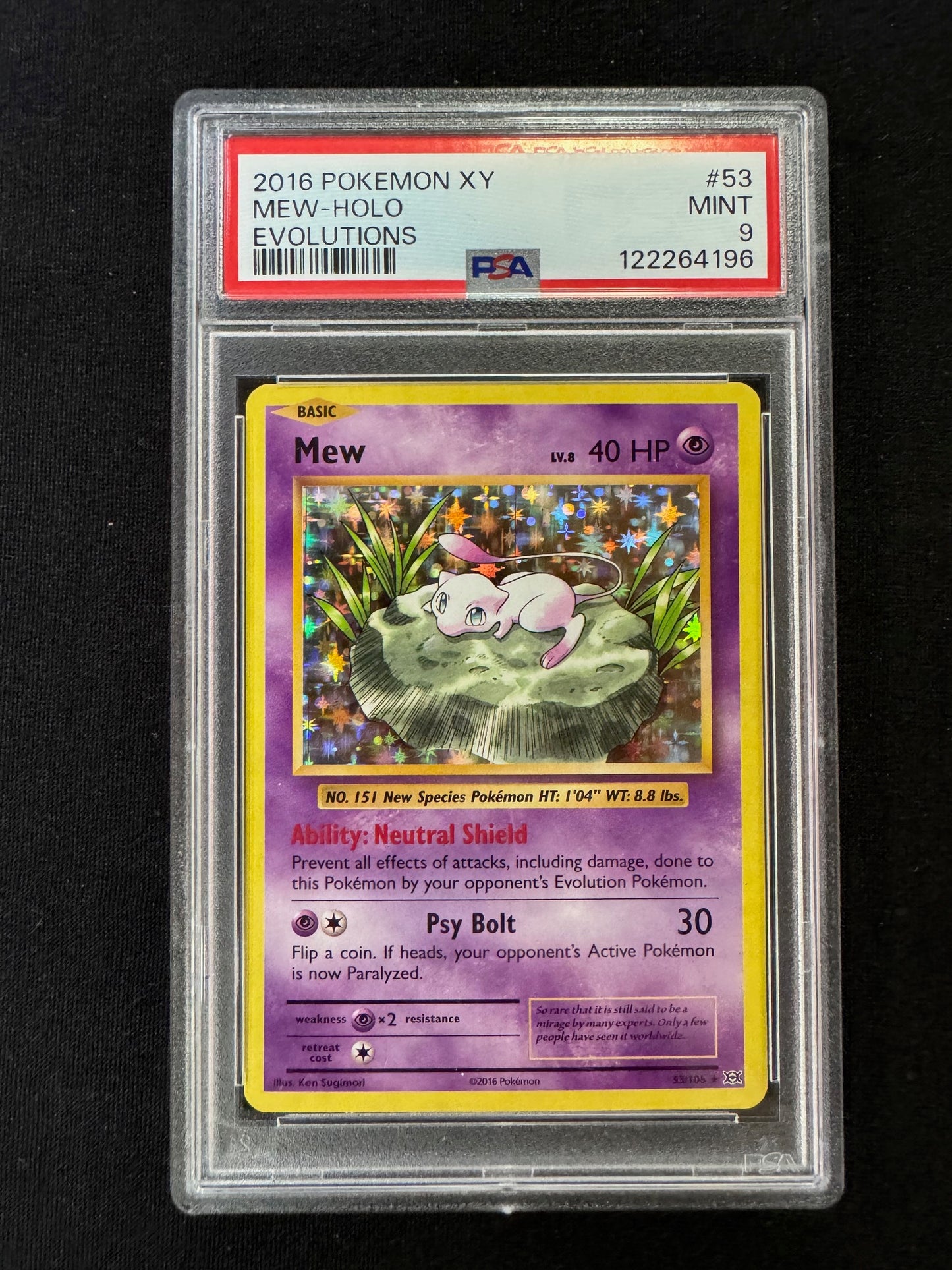Mew [Holo] #53 Pokemon Evolutions  PSA 9