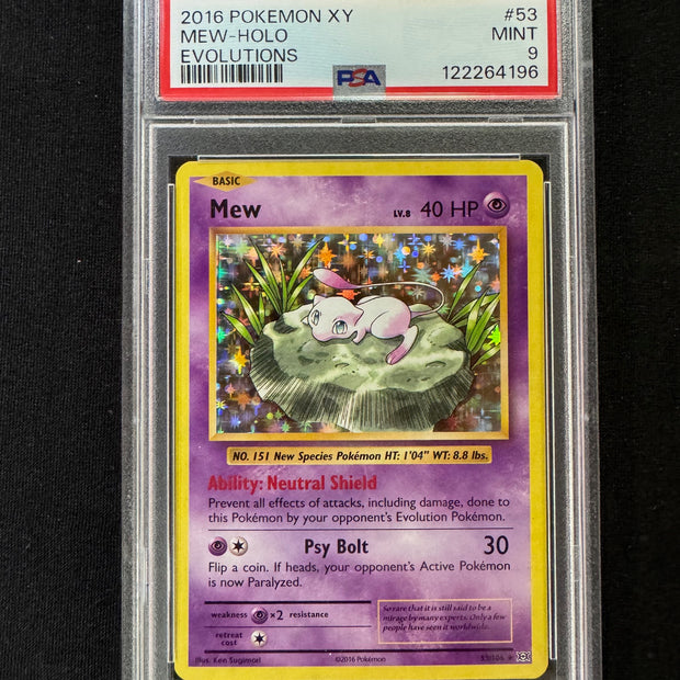 Mew [Holo] #53 Pokemon Evolutions  PSA 9