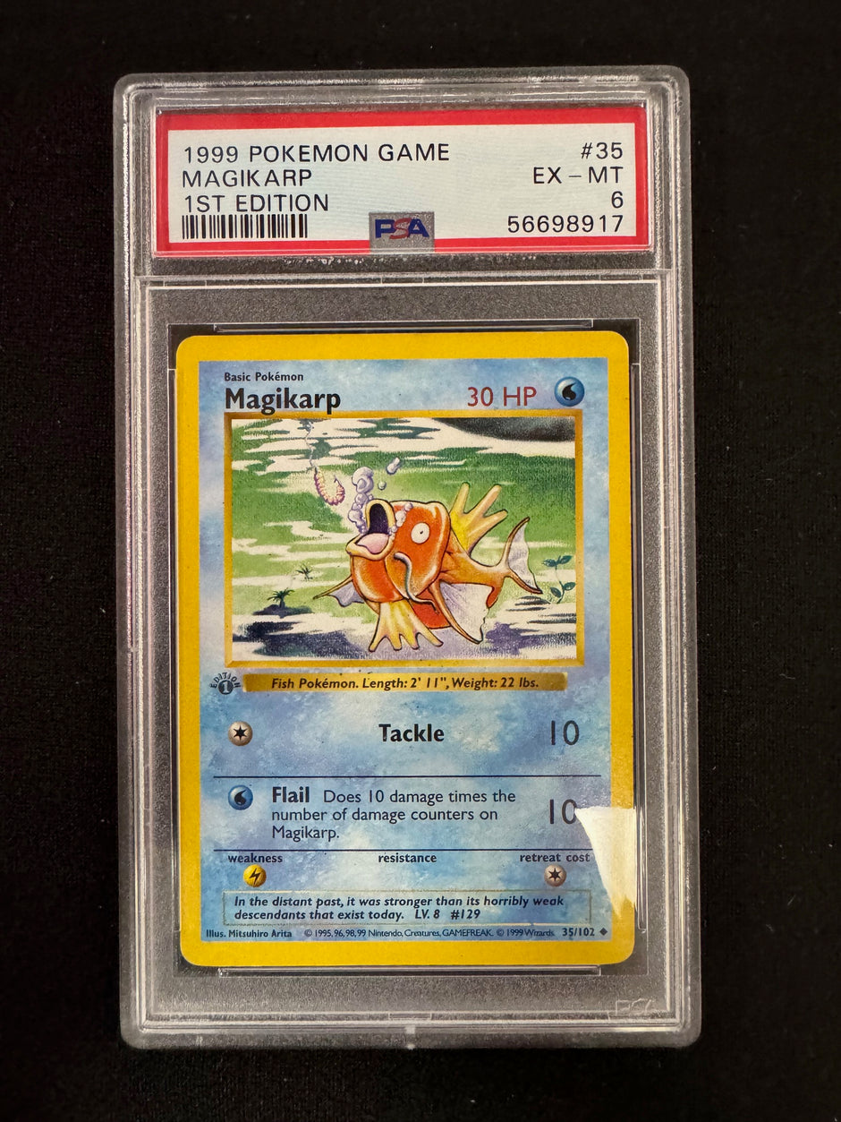 Magikarp [1st Edition] #35 Pokemon Base Set PSA 6