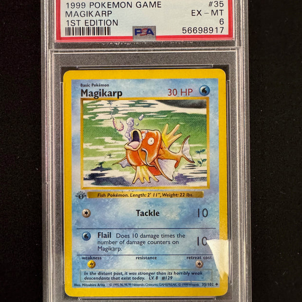 Magikarp [1st Edition] #35 Pokemon Base Set PSA 6