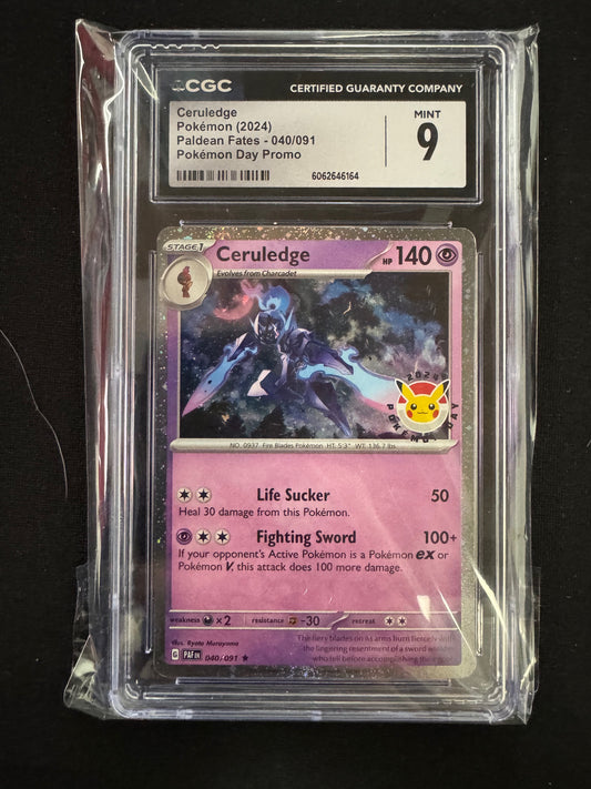 Ceruledge [Pokemon Day] #40 Pokemon Paldean Fates CGC 9
