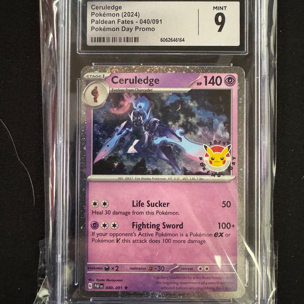Ceruledge [Pokemon Day] #40 Pokemon Paldean Fates CGC 9