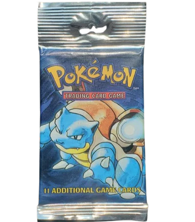Base Set Unlimited Long Crimp Booster Pack (Blastoise)