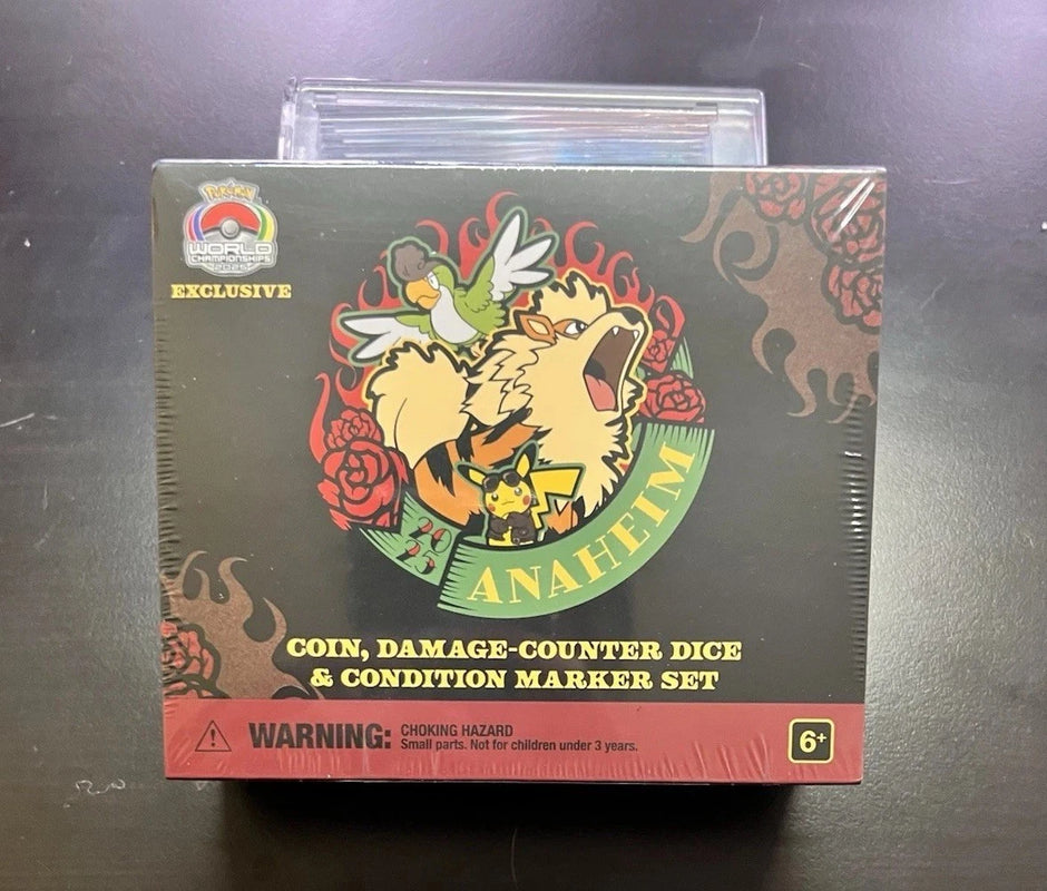 World championship 2025 Anaheim Arcanine Coin, damage-counter Dice Set