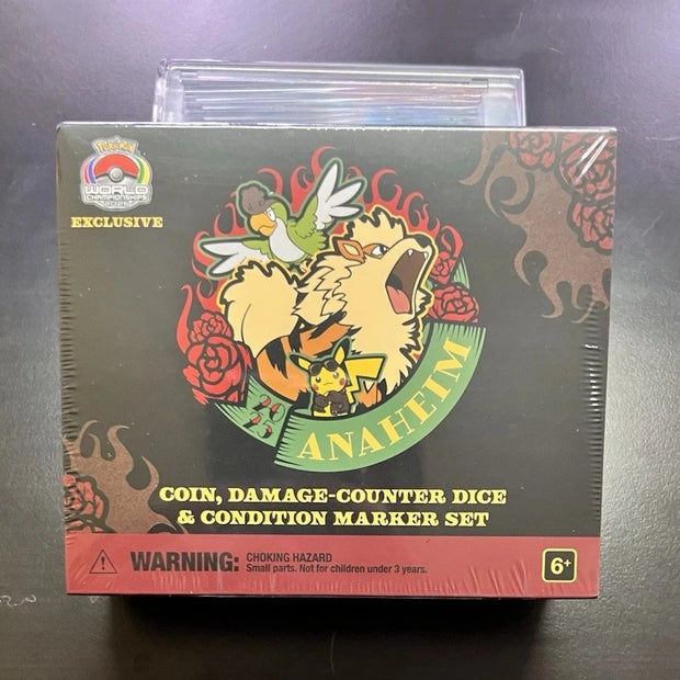 World championship 2025 Anaheim Arcanine Coin, damage-counter Dice Set