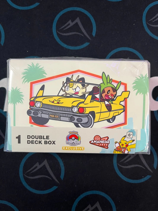 Pokemon World Championships 2025 Anaheim Meowth Chespin Car Double Deck Box