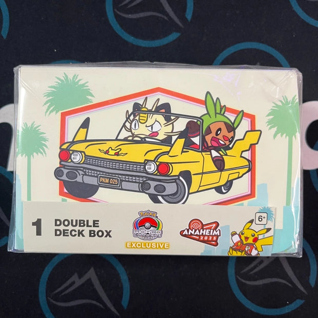 Pokemon World Championships 2025 Anaheim Meowth Chespin Car Double Deck Box